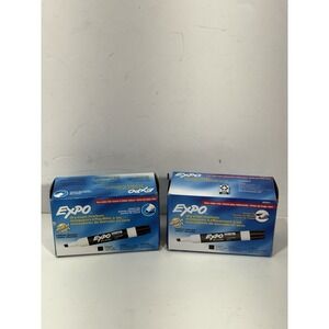 EXPO Low-Odor Dry-Erase Markers, Chisel Point, Red, 2 Pack. 80002 + 8002a Tot 24